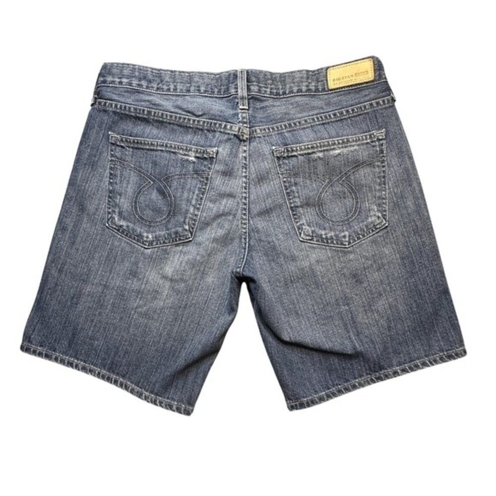 Big Star Jean Shorts Womens 30 Blue Denim Distressed Cutoff Casual Five Pocket